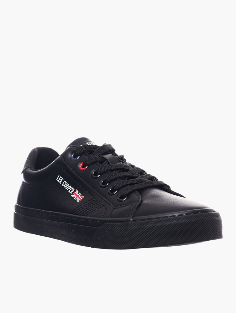 MyRunway | Shop Lee Cooper Black Casper Lace-Up Sneakers for Men